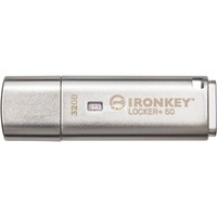 Kingston IronKey Locker+ 50 32 GB, USB-Stick aluminium, USB-A 3.2 Gen 1