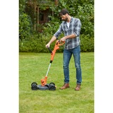 BLACK+DECKER 3-in-1 Multi-Trimmer Set BESTA530CM-QS, Rasentrimmer orange/schwarz, 550 Watt, inkl. Mäher-Chassis