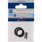 Bosch Professional Set Haltering und Stift, für PRO Impact Steckschlüssel 1/4", Sicherung schwarz, 4-teilig