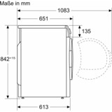 Bosch WTH83VV3 Serie 4, Wärmepumpentrockner weiß