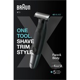 Braun Series XT5 - XT5100 Face & Body, Bartschneider schwarz/silber