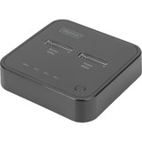 Digitus Dual M.2 NVM SSD Docking Station, Dockingstation schwarz, USB-C, M2 SSD