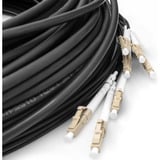Digitus Glasfaser Universal Breakout Kabel, Duplex, LC/UPC Stecker, Multimode OM4 schwarz, 100 Meter, vorkonfektioniert