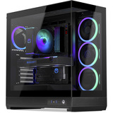 ENDORFY Fishtank 6000 Corona , Tower-Gehäuse schwarz, Tempered Glass x 2