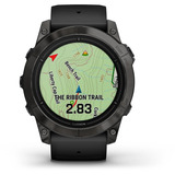 Garmin epix Pro (Gen 2) Standard Edition, Smartwatch schwarz/dunkelgrau, 51 mm, Silikon-Armband