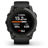 Garmin epix Pro (Gen 2) Standard Edition, Smartwatch schwarz/dunkelgrau, 51 mm, Silikon-Armband