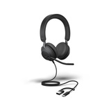 Jabra Evolve2 40 SE , Headset schwarz, MS-Version, Stereo, USB-A und USB-C