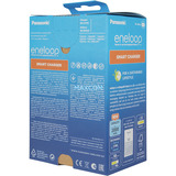 TestA Ladegerät eneloop Universal Smart Charger Set weiß, inkl. 4 eneloop Akkus AA