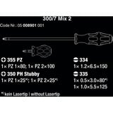 Wera 300/7 Mix 2 Schraubendreher-Satz Kraftform Plus schwarz/grün, 7-teilig, Lasertip