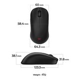Zowie U2-DW, Gaming-Maus schwarz, Größe M