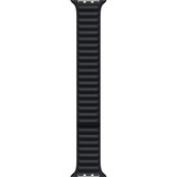 Apple Lederarmband mit Endstück, Uhrenarmband schwarz, S/M, 45 mm