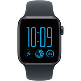 Apple Watch SE 3, Smartwatch schwarz, 40 mm, Sportarmband Navyblau S/M