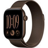 Apple Watch Series 12, Smartwatch bronze, Aluminium, 42 mm, Milanaise Armband Dunkelbronze, Cellular