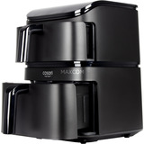 Cosori Heißluftfritteuse Turbo Tower Air CAF-DC121-ADER schwarz, 2.630 Watt, 2 Körbe mit 4,3 & 6,5 Liter