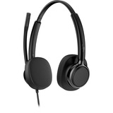 HP Poly Mission 425 kabelgebundenes Stereo-USB-Headset schwarz, USB Type-C und Type-A, Kunstleder-Ohrpolster (Oberflächenmaterial)