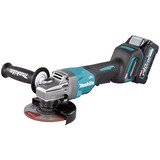 Makita Akku-Winkelschleifer GA016GM201 XGT, 40Volt blau/schwarz, 2x Li-Ion XGT Akku 4,0Ah, MAKPAC Gr.4