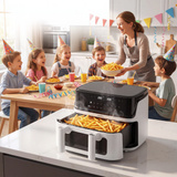 Medion Life P25 XXL Flex M Heißluftfritteuse MD100057 schwarz/weiß
