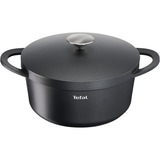 Tefal Aluguss-Schmortopf Trattoria, Ø 28cm schwarz, mit Deckel