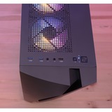 Aerocool Wave-G-BK-v3, Tower-Gehäuse schwarz, Gehärtetes Glas