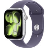 Apple Watch Series 11, Smartwatch silber, Aluminium, 46 mm, Sportarmband nebelviolett S/M, Cellular