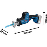 Bosch Professional Akku-Säbelsäge GSA 18V-24 Professional solo, 18Volt blau/schwarz, ohne Akku und Ladegerät