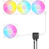 Corsair iCUE LINK RX120 RGB Triple, Gehäuselüfter weiß, 3er Pack, inkl. Hub