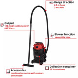 EINHELL TC-VC 2555, Nass-/Trockensauger schwarz/rot