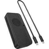 ICY BOX IB-1980M-80G M.2 NVMe SSD Gehäuse, Laufwerksgehäuse schwarz, mit integriertem Lüfter