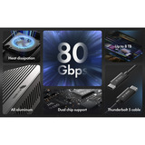 ICY BOX IB-1980M-80G M.2 NVMe SSD Gehäuse, Laufwerksgehäuse schwarz, mit integriertem Lüfter