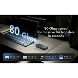 ICY BOX IB-1980M-80G M.2 NVMe SSD Gehäuse, Laufwerksgehäuse schwarz, mit integriertem Lüfter