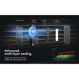 ICY BOX IB-1980M-80G M.2 NVMe SSD Gehäuse, Laufwerksgehäuse schwarz, mit integriertem Lüfter