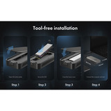 ICY BOX IB-1980M-80G M.2 NVMe SSD Gehäuse, Laufwerksgehäuse schwarz, mit integriertem Lüfter