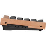 Keychron K2 HE, Gaming-Tastatur schwarz/holz, DE-Layout, Gateron Double-Rail Magnetic Nebula, Aluminiumrahmen
