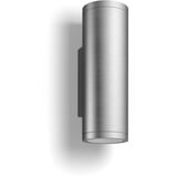 Philips Hue White & Color Ambiance Appear Outdoor Wandleuchte rund, LED-Leuchte silber