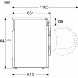 Bosch WQB245B40 Serie 8, Wärmepumpen-Kondensationstrockner weiß