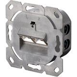 Digitus CAT.6A Datenanschlussdose, Unterputz, geschirmt, 2x RJ-45 LSA weiß, Klasse EA, horizontale Kabelinstallation