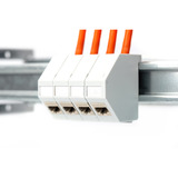 Digitus Keystone-Gehäuse für Hutschienen Montage, IP20 weiß, für 1x Keystone Modul