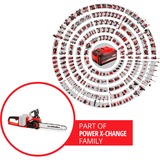 EINHELL Professional Akku-Kettensäge GE-LC 36/35 Li - Solo, 36Volt (2x18V) rot/schwarz, ohne Akku und Ladegerät