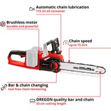 EINHELL Professional Akku-Kettensäge GE-LC 36/35 Li - Solo, 36Volt (2x18V) rot/schwarz, ohne Akku und Ladegerät