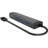 ICY BOX IB-HUB1406-C, Dockingstation anthrazit, USB-A, LAN