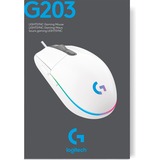 Logitech G203 LIGHTSYNC, Gaming-Maus weiß
