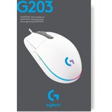 Logitech Gaming G203 LIGHTSYNC, Gaming-Maus weiß