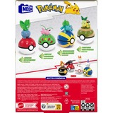 Mattel MEGA Pokémon Pflanze-Typ Trainerteam Bauspielzeug-Set mit 4 Actionfiguren, Konstruktionsspielzeug 118 Teile