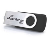 MediaRange USB Type-C 32 GB, USB-Stick schwarz/silber, USB 3.2 Gen 1 Type-C