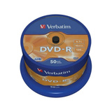 Verbatim DVD-R 4,7 GB, DVD-Rohlinge 16fach, 50 Stück