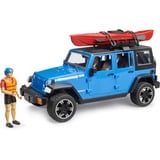 bruder Jeep Wrangler Rubicon Unlimited mit Kajak und Figur, Modellfahrzeug 