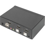 Digitus KVM Switch 2 Port, KVM-Switch schwarz