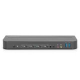 Digitus KVM Switch DisplayPort 4 Port, KVM-Switch 4K60Hz, 4 x DP in, 1 x DP/HDMI out