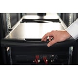 Digitus Modulare HD LCD KVM Konsole mit 19" TFT 16 Port Cat 5, KVM-Switch schwarz, deutsches Tastaturlayout, 16 Port Cat 5 KVM-Switch, Touchpad