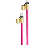 Intenso Handykette und Lade-/Datenkabel Cell Phone Charging Lanyard neon-pink, 1,65 Meter, USB-C, PD3.0 / QC4.0, Nylon